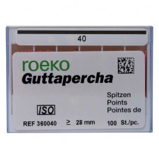 Guttapercha Spitzen, 10 darab, ISO 040