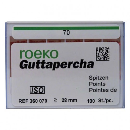 Guttapercha Spitzen, 10 darab, ISO 070