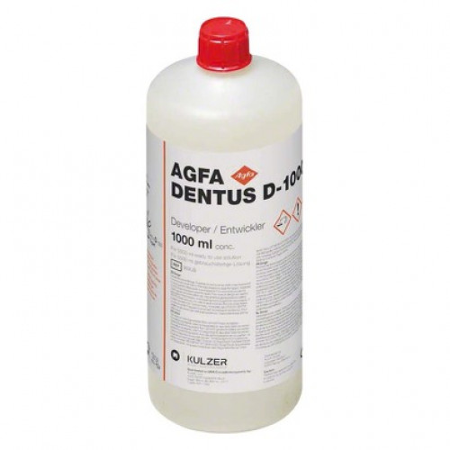 AGFA Dentus (D), Elohívó, Üveg, piros, 1 l ( 33.8 fl.oz ), 1 darab
