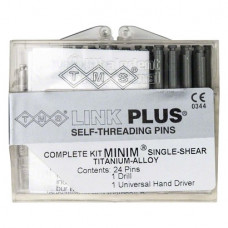 TMS LINK (Plus) (Minim), Parapulpális csap, szürke, biokompatibilis, Titán, 0,525 mm, 20 darab