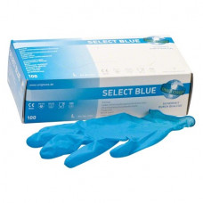 Select (Blue) (L), Kesztyűk (Latex), nem steril, Egyszerhasználatos termék, Latex, L (nagy), 100 darab