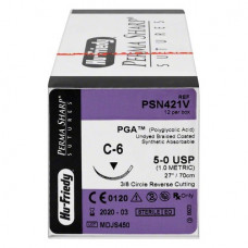 Nahtmaterial Packung 12 Nadeln PGA 5-OA/C-6, ungefärbt