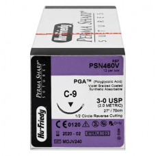 Nahtmaterial Packung 12 Nadeln PGA 3-OA/C-9, ungefärbt