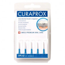 Curaprox CPS (regular) (#12), (Blue), (1,30 mm ¦ 3,2 mm), Fogköztisztító kefe, kék, hengeres, 5 darab