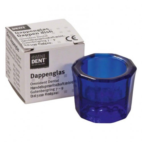Omni, Gyógyszer-tartó üvegcse, nem autoklávozható, kék, Üveg, 32 mm, 1 darab