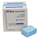 Dry-Back Dental Bibs (B), Szalvéták, kék, 3-rétegu, 33 cm x 45,5 cm, 500 darab