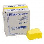 Dry-Back Dental Bibs, Szalvéták, sárga, 3-rétegu, 33 cm x 45,5 cm, 500 darab