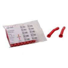 Top Tips, (124 x 16 mm) (Red), Elszívókanül, autoklávozható 134°C-ig, piros, Műanyag, 10 darab