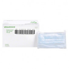BARRIER® OP-Maske Standard - Packung 60 Stück blau, Bindebänder x-lang, geringer Atemwiderstand