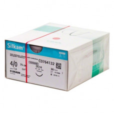 Silkam® - Pack fekete 36 darab, 75 cm-es, USP 4/0, DS16