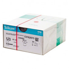 Silkam® - Pack fekete 36 darab, 45 cm-es, USP 5/0, DS12