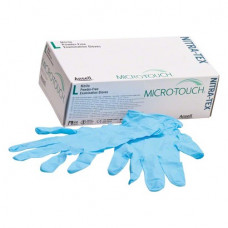 Micro-Touch (Nitra-Tex), (240 mm) (L), Kesztyűk (Nitril), nem steril, Egyszerhasználatos termék, Nitril, L (nagy), 100 darab