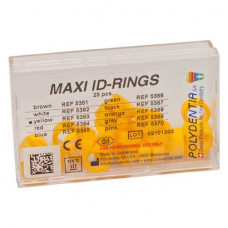 Maxi ID (Y), Jelölo gyuruk, sárga, Szilikon, 6 mm, 25 darab