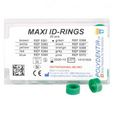 Maxi ID (G), Jelölo gyuruk, zöld, Szilikon, 6 mm, 25 darab
