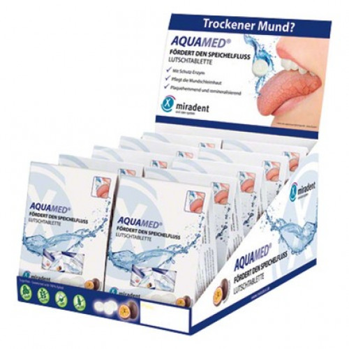 miradent Aquamed® Lutschtabletten - Display Packung 10 x 26 Stück