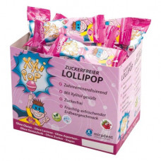 XyliPOP® Lollipop - Packung 50 Stück Erdbeere