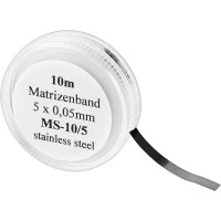 Matrizenband - Rolle 10 m Band, Höhe 5 mm, Stärke 0,05 mm - MS-10/5 Matrizenband - Rolle 10 m Band, Höhe 5 mm, Stärke 0,05 mm - MS-10/5
