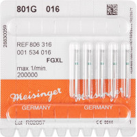 Diamanten 801, gyémántcsiszoló, zöld, ISO 016, FGXL, 5 darab