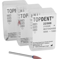 TOPDENT® DIA-BLUE-Polierer Packung 3 darab, rosa, 4 x 13 mm, mittel, Spitze, HP