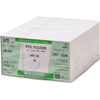 RESORBA® Polyester - 12 darabos csomag, , zöld, 45 cm, ART 25, USP 3/0 - 8283