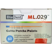 DiaDent® ML.029™ Guttapercha-csúcs, ISO 060, 120 darab