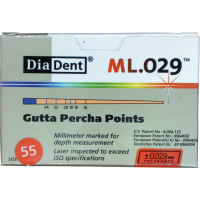 DiaDent® ML.029™ Guttapercha-csúcs, ISO 055, 120 darab