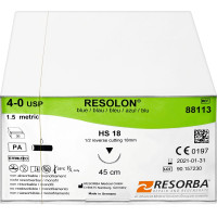 RESOLON® - 36 darabos csomag, , kék, 45 cm, HS 18, USP 4/0 - 88113 RESOLON® - 36 darabos csomag, , kék, 45 cm, HS 18, USP 4/0 - 88113