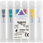 Hedström reszelő, NiTi SMG Sortiment, 25 mm ISO 015-040, 6 darab