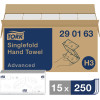 TORK® Zickzack Handtücher (V-Falz) H3 System - Karton 15 x 250 db 2-lagig, zöld, 24,8 x 23 cm - 290179