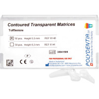 Matrizen nach Tofflemire transparent - 50 darabos csomag, bombiert, Prämolar - 6140