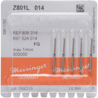 Diamant Z801L, gyémántcsiszoló, kék, ISO 014, FG, 5 darab