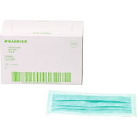 BARRIER® OP-Maske Standard - 50 darabos csomag, zöld, Bindebänder - 4302(12)