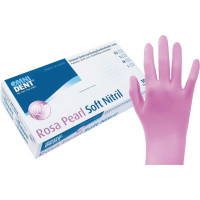 Rosa Pearl Soft Nitril - Packung 100 Stück puderfrei, L - 106036