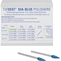 TOPDENT® DIA-BLUE-Polierer Packung 3 darab, blau, 4 x 13 mm, grob, Spitze, HP