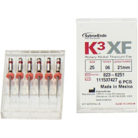 K3XF NiTi-Feilen, reszelő, kézi, 21 mm, Taper.06 ISO 020, 6 darab