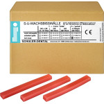 S-U-Wachsbisswälle, 100-as csomag, Stangen rosa, P, hart S-U-Wachsbisswälle, 100-as csomag, Stangen rosa, P, hart