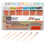 Dia-Prolso Plus Guttapercha-csúcs, Sortiment, Taper.04, ISO 015-040, 60 darab