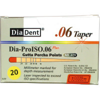 Dia-Prolso Plus Guttapercha-csúcs, Taper.06, ISO 020, 60 darab