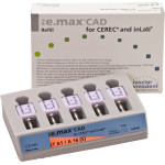 IPS e.max CAD Abutment Solutions for CEREC/inLab Packung 5 darab, A-D, Gr. A16S, A1 LT