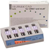 IPS e.max CAD Abutment Solutions for CEREC/inLab Packung 5 darab, A-D, Gr. A16S, A1 LT