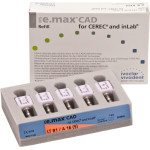 IPS e.max CAD Abutment Solutions for CEREC/inLab Packung 5 darab, A-D, Gr. A16S, B1 LT