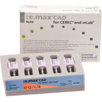 IPS e.max CAD Monolithic Solution for CEREC/inLab Packung 5 darab, A-D Gr. C16, C2 LT