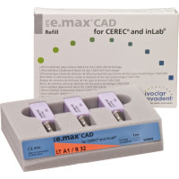 IPS e.max CAD Monolithic Solution for CEREC/inLab Packung 3 darab, A-D Gr. B32, A1 LT