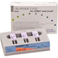 IPS e.max CAD Monolithic Solution for CEREC/inLab Packung 3 darab, A-D Gr. B32, B2 LT