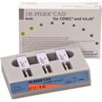 IPS e.max CAD Monolithic Solution for CEREC/inLab Packung 3 darab, A-D Gr. B32, C1 LT