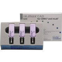 IPS e.max CAD Veneering Solutions for CEREC/inLab Packung 3 darab, Gr. B40 L, D2 HT