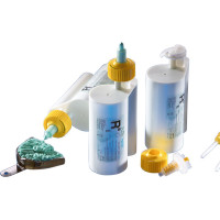 R-SI-LINE® PUTTY MATIC - Kit 380 ml Doppelkartusche inklusive 10 Mischkanülen MATIC BR, 1 Bajonett-Ring - PMK1013
