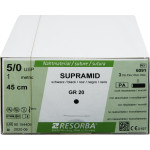 RESORBA® Supramid - 36 darabos csomag, , fekete, 45 cm, GR 20, USP 5/0 - 6091 RESORBA® Supramid - 36 darabos csomag, , fekete, 45 cm, GR 20, USP 5/0 - 6091