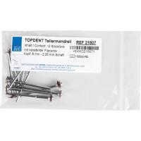 TOPDENT® Teller-Mandrelle Packung 12 darab, Kopf Ø 8 mm mit verstärkter Flansche