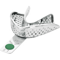 PERMA-LOCK Abformlöffel - 1 db, alsó L, perforált, zöld, 2804-L5 - 2804-L5